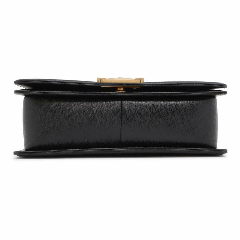 シャネル チェーンショルダーバッグ ボーイシャネル マトラッセ キャビアスキン A67086 CHANEL 黒