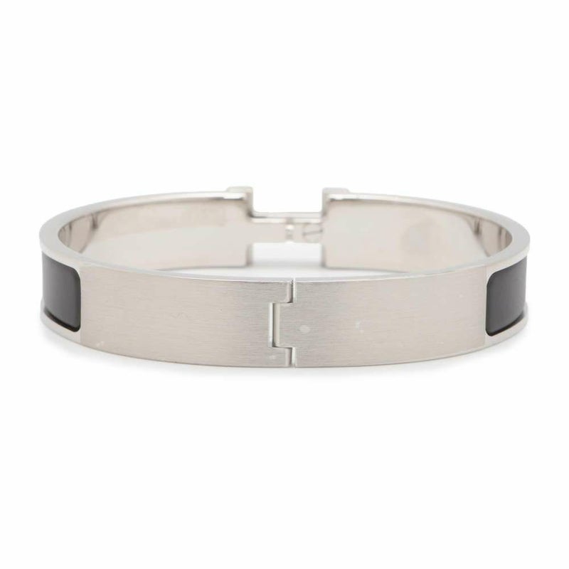 エルメス ブレスレット クリックH PM ブラック/マットシルバー金具 HERMES メンズ アクセサリー