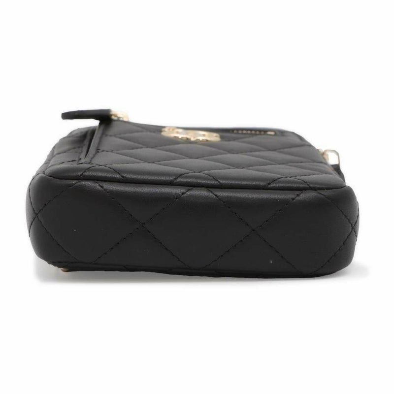 シャネル フォンケース チェーンショルダー ラムスキン ココマーク AP3739 CHANEL ポシェット 黒