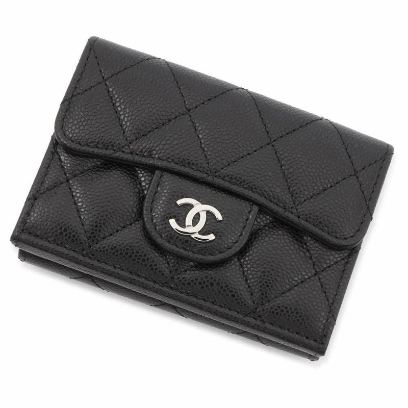 シャネル 三つ折り財布 マトラッセ ココマーク クラシック スモール フラップ ウォレット AP0230 CHANEL 黒