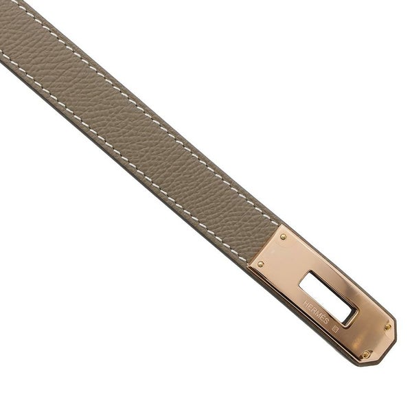 エルメス ケリーベルト 18 エトゥープ/ピンクゴールド金具 エプソン K刻印 HERMES べルト