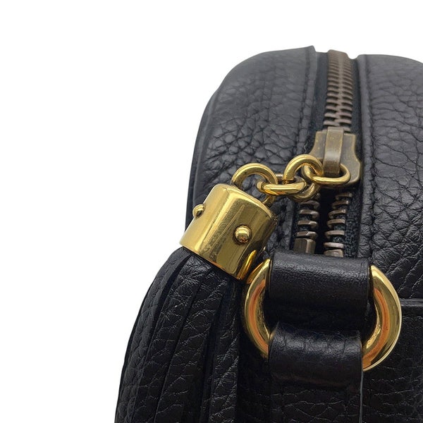 グッチ ショルダーバッグ インターロッキングG ソーホー ディスコバッグ スモール レザー 347994 GUCCI 黒 タッセル
