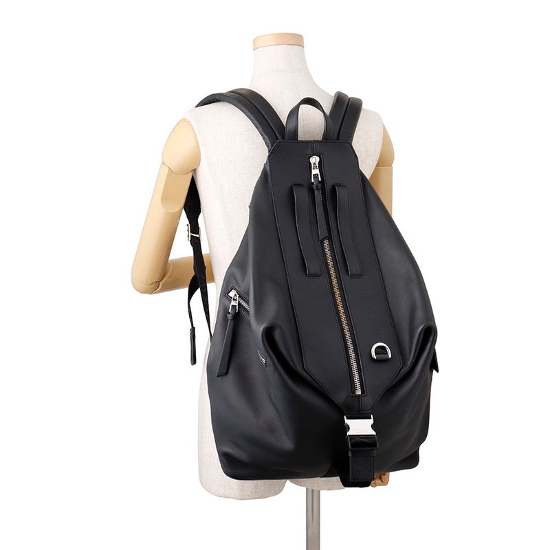 ロエベ リュック コンバーチブル レザー B777W36X03 LOEWE バックパック バッグ 黒