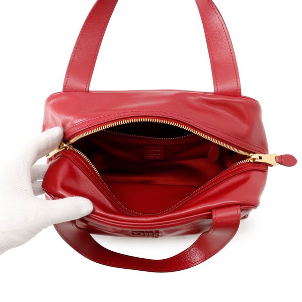ミュウミュウ ハンドバッグ ボーリング ロゴ レザー 5BB182 Miu Miu