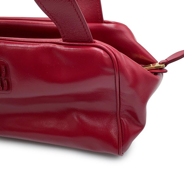 ミュウミュウ ハンドバッグ ボーリング ロゴ レザー 5BB182 Miu Miu