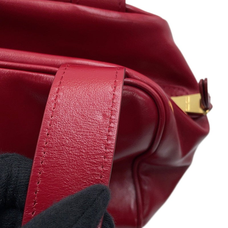 ミュウミュウ ハンドバッグ ボーリング ロゴ レザー 5BB182 Miu Miu