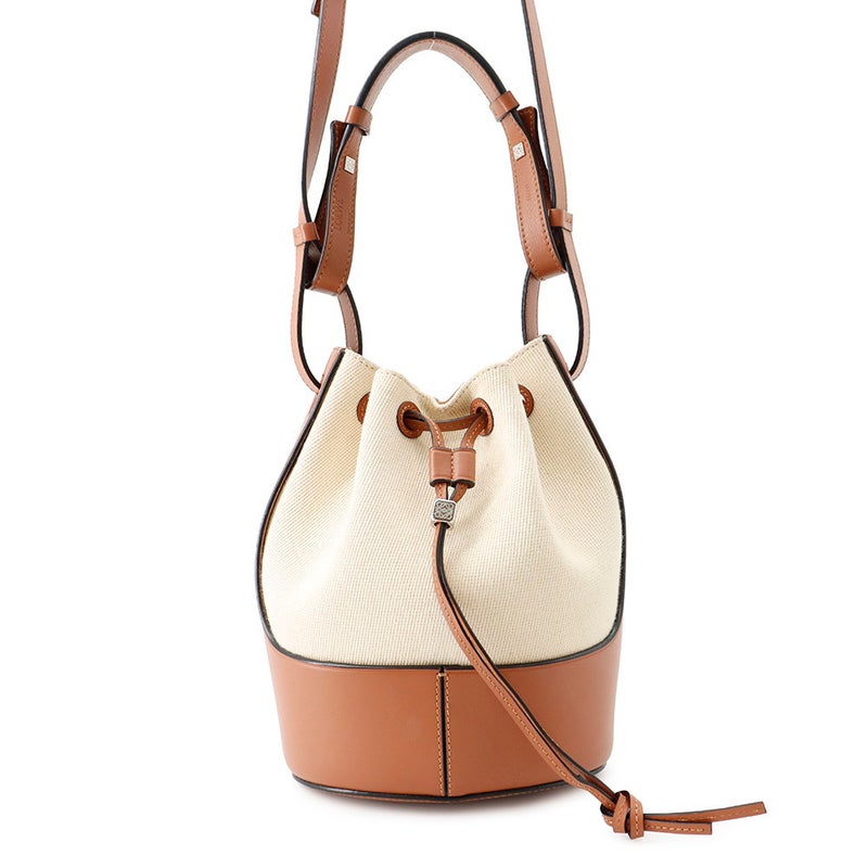ロエベ ハンドバッグ バルーンショルダー スモール キャンバス/レザー A710C31X02 LOEWE 2wayショルダーバッグ