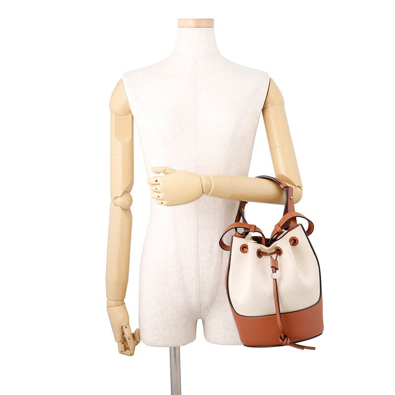 ロエベ ハンドバッグ バルーンショルダー スモール キャンバス/レザー A710C31X02 LOEWE 2wayショルダーバッグ