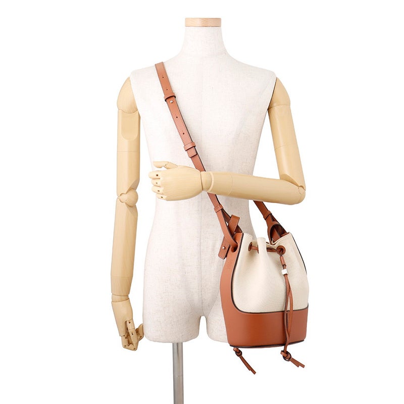 ロエベ ハンドバッグ バルーンショルダー スモール キャンバス/レザー A710C31X02 LOEWE 2wayショルダーバッグ