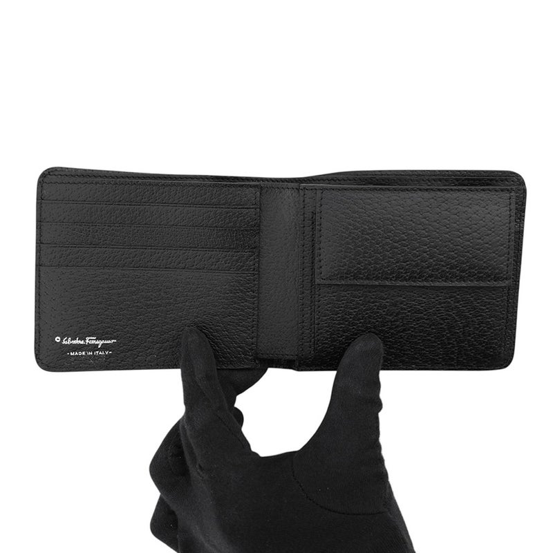 サルヴァトーレ・フェラガモ 二つ折り財布 ガンチーニ レザー 665571 Ferragamo 黒