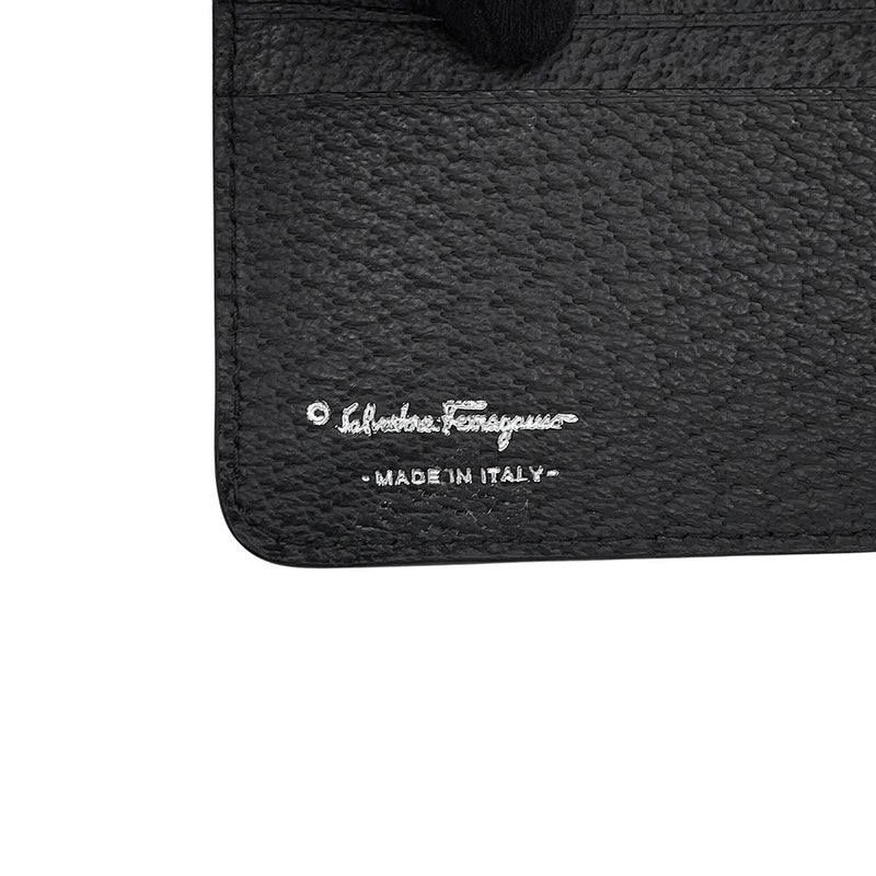 サルヴァトーレ・フェラガモ 二つ折り財布 ガンチーニ レザー 665571 Ferragamo 黒