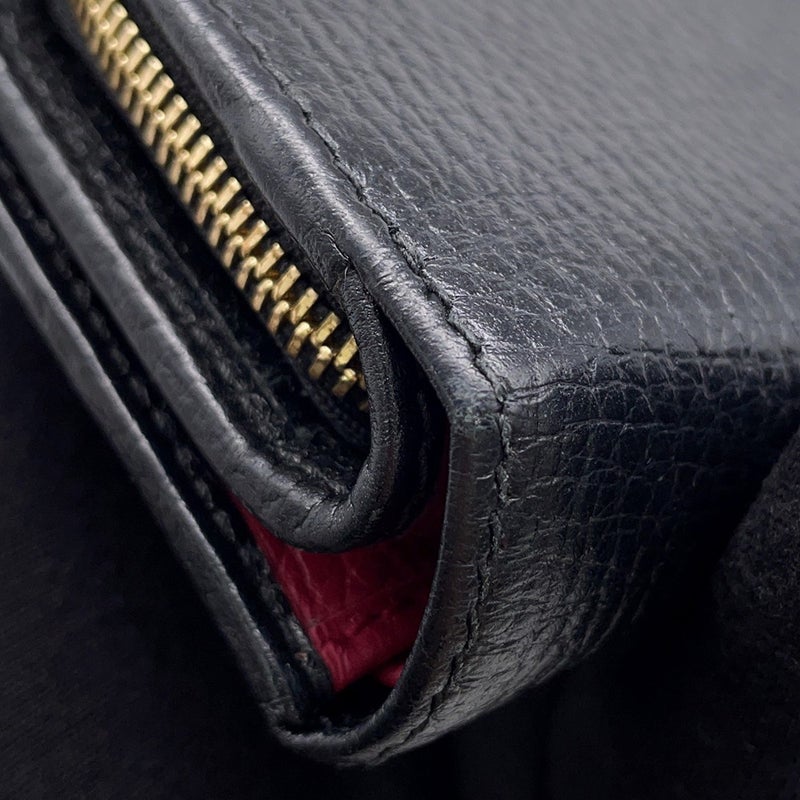 グッチ 二つ折り財布 GGマーモント コンパクトウォレット レザー 772738 GUCCI 財布 黒 日本限定