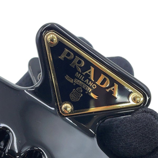 プラダ ヘアアクセサリー メタル クロウクリップ 1IF103 PRADA ヘアクリップ 黒