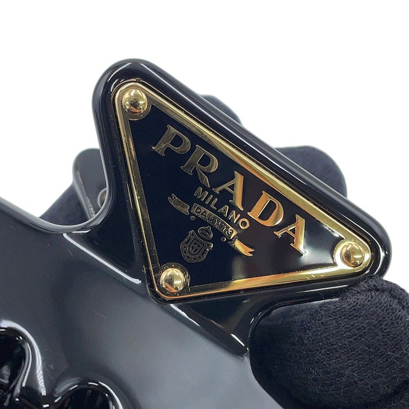 プラダ ヘアアクセサリー メタル クロウクリップ 1IF103 PRADA ヘアクリップ 黒