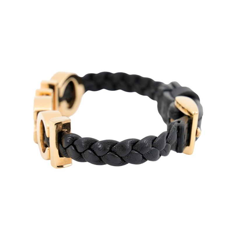 グッチ ブレスレット ロゴ レザー サイズS 684631 GUCCI アクセサリー 黒