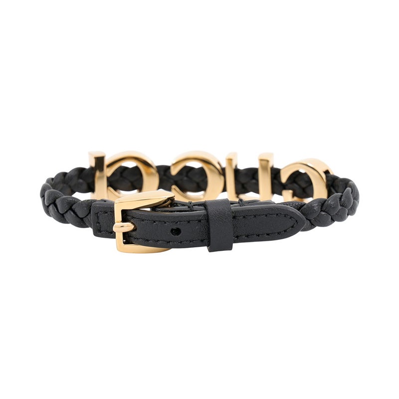 グッチ ブレスレット ロゴ レザー サイズS 684631 GUCCI アクセサリー 黒