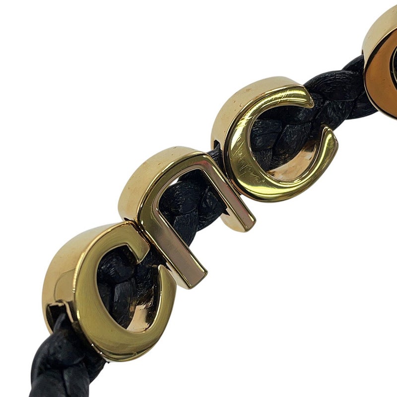 グッチ ブレスレット ロゴ レザー サイズS 684631 GUCCI アクセサリー 黒