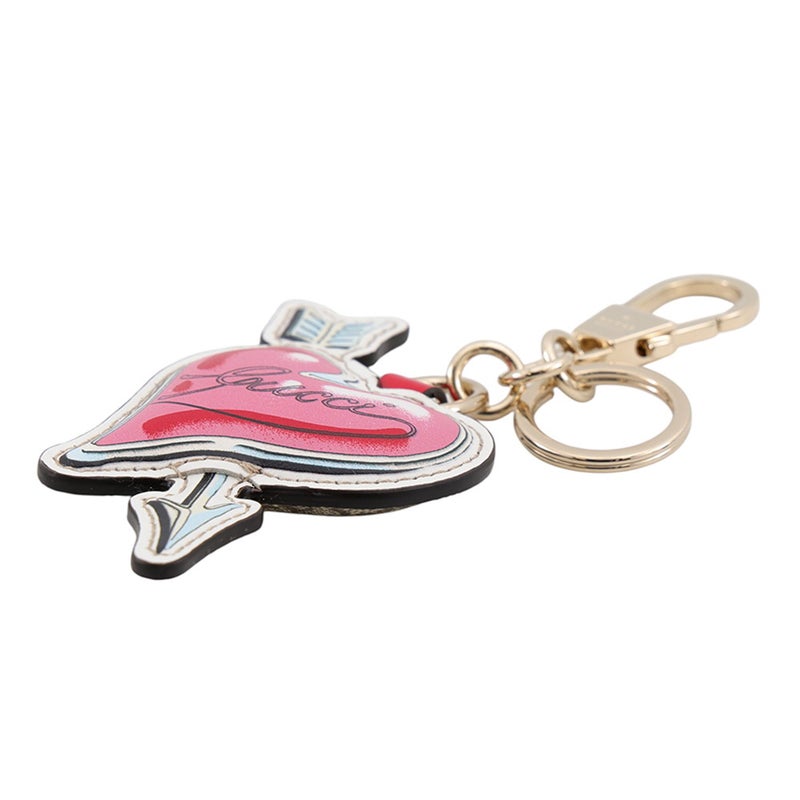 グッチ キーホルダー GGスプリーム プレイフル ハート レザー 842695 GUCCI チャーム