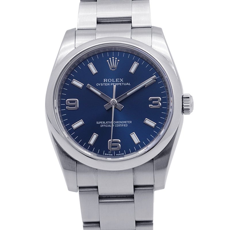 ロレックス オイスターパーペチュアル34 ランダムシリアル ルーレット 114200 ROLEX 腕時計 ブルー文字盤