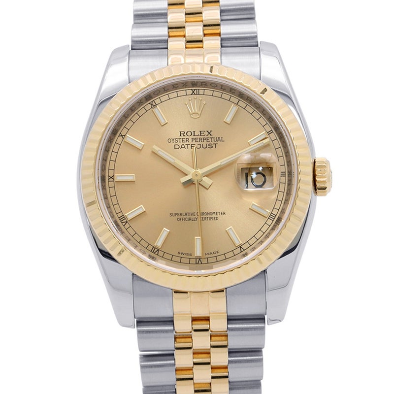 ロレックス デイトジャスト Z番 SS/K18YG 116233 ROLEX 腕時計 シャンパン文字盤
