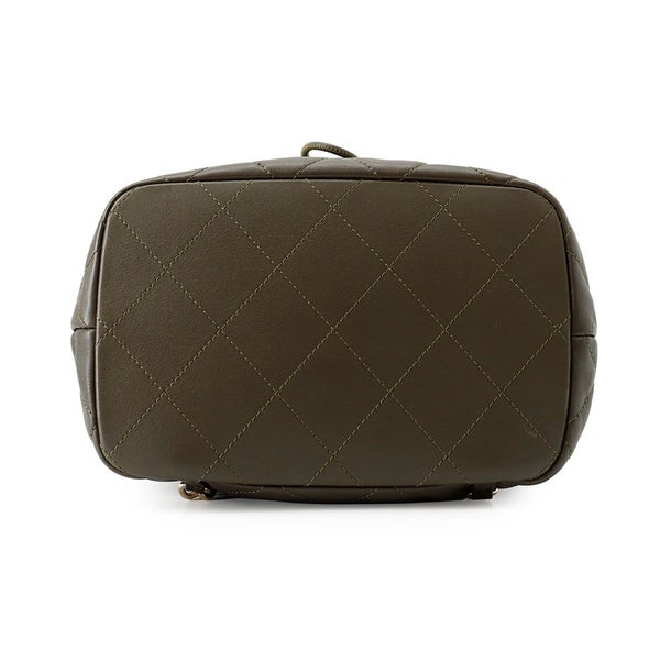 シャネル リュック ココマーク マトラッセ バックパック ドローストリング ダブルポケット レザー AS4342 CHANEL