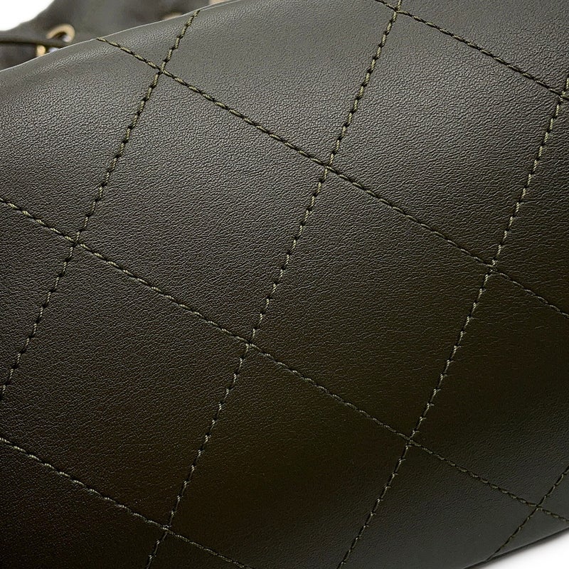 シャネル リュック ココマーク マトラッセ バックパック ドローストリング ダブルポケット レザー AS4342 CHANEL