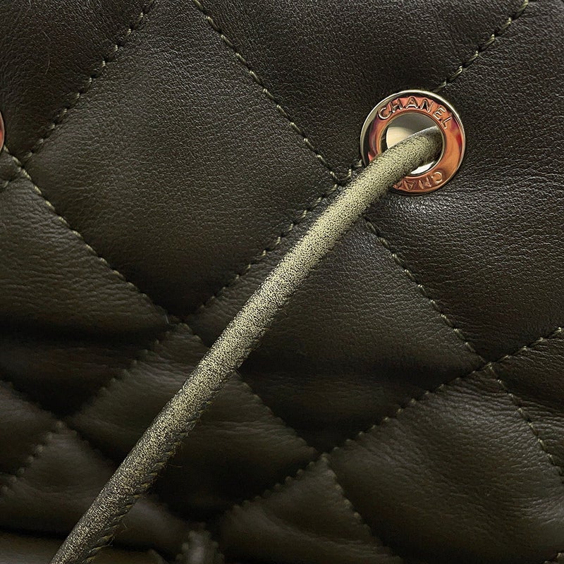 シャネル リュック ココマーク マトラッセ バックパック ドローストリング ダブルポケット レザー AS4342 CHANEL