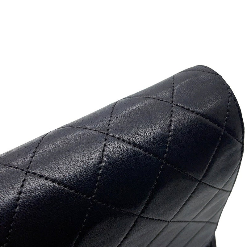 シャネル チェーンショルダーバッグ マトラッセ25 ココマーク ラムスキン CHANEL バッグ 黒