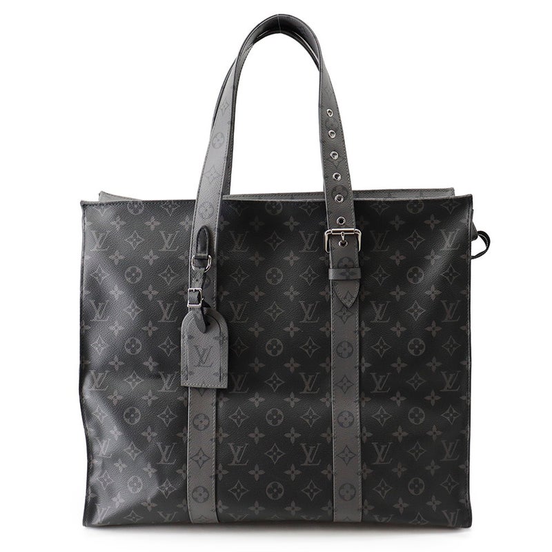 ルイヴィトン トートバッグ モノグラム・エクリプス リバース カバ・ジップ GM M45379 LOUIS VUITTON 黒 ブラック