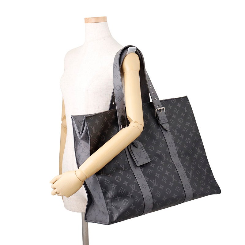 ルイヴィトン トートバッグ モノグラム・エクリプス リバース カバ・ジップ GM M45379 LOUIS VUITTON 黒 ブラック