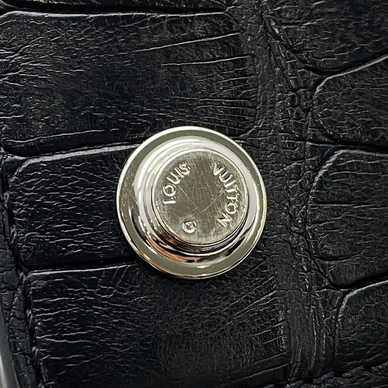 ルイヴィトン ハンドバッグ クロコダイル シティ・スティーマー MM LOUIS VUITTON 2way ショルダーバッグ 黒 ブラック