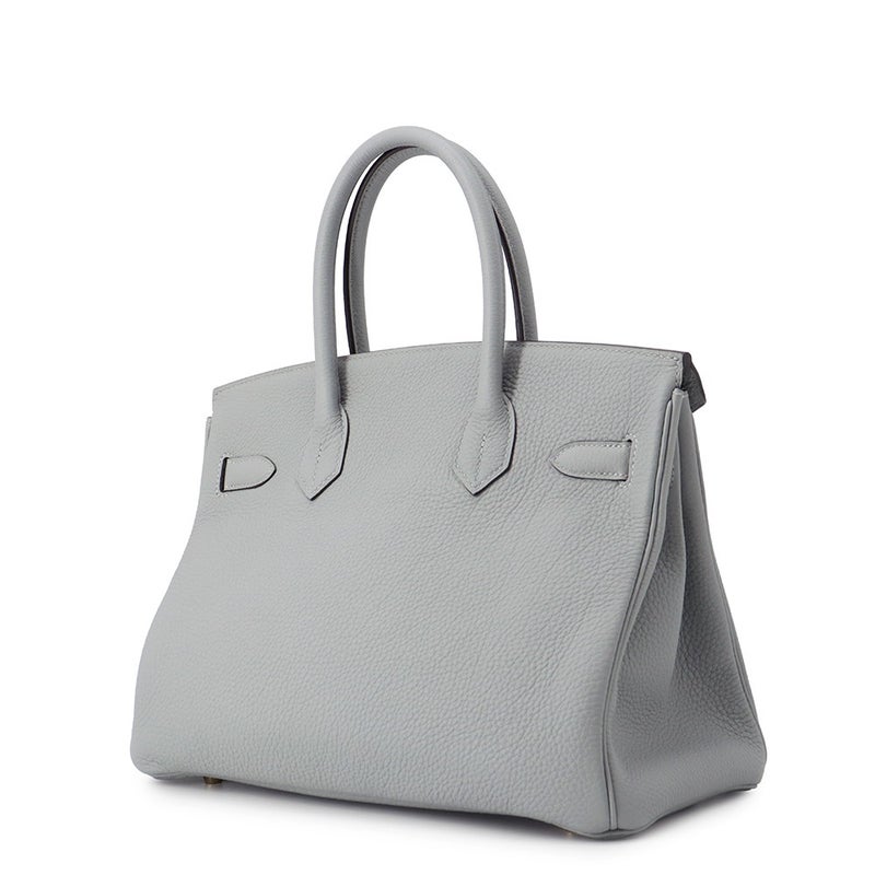 エルメス バーキン30 ブルーグラシエ/ゴールド金具 トゴ T刻印 HERMES Birkin ハンドバッグ