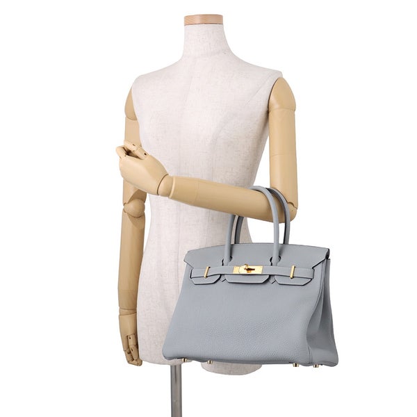 エルメス バーキン30 ブルーグラシエ/ゴールド金具 トゴ T刻印 HERMES Birkin ハンドバッグ