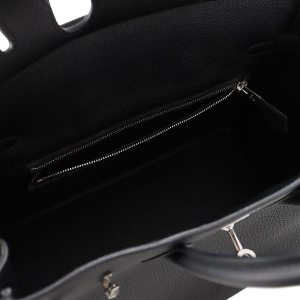 エルメス バーキン25 ブラック/シルバー金具 トゴ W刻印 HERMES Birkin ハンドバッグ 黒