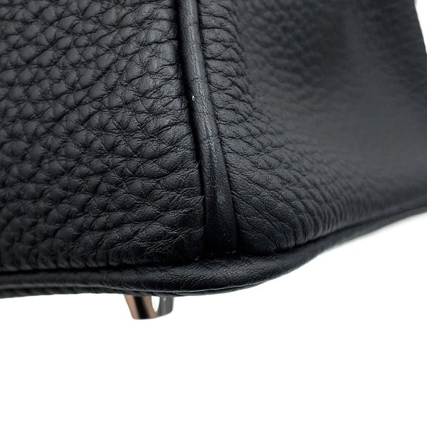 エルメス バーキン25 ブラック/シルバー金具 トゴ W刻印 HERMES Birkin ハンドバッグ 黒