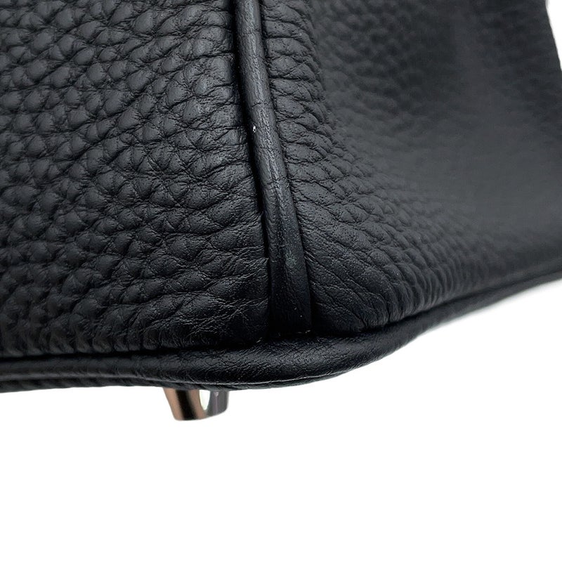 エルメス バーキン25 ブラック/シルバー金具 トゴ W刻印 HERMES Birkin ハンドバッグ 黒