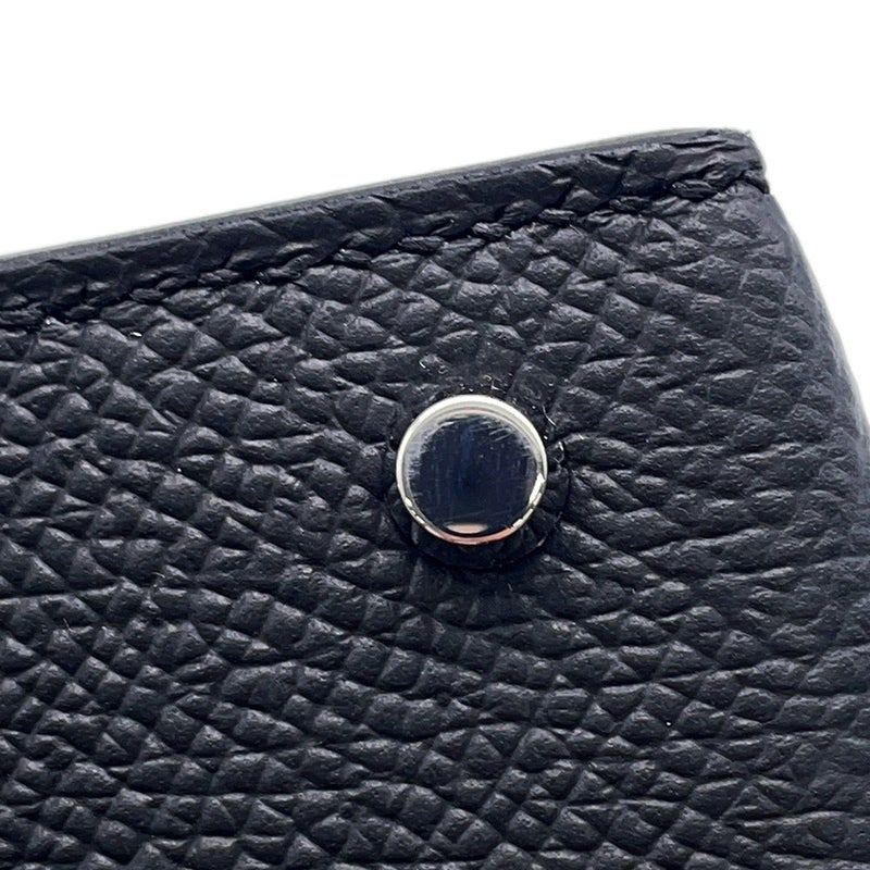 エルメス ハンドバッグ ミニケリー 外縫い ブラック/シルバー金具 エプソン G刻印 HERMES Kelly 2wayバッグ 黒