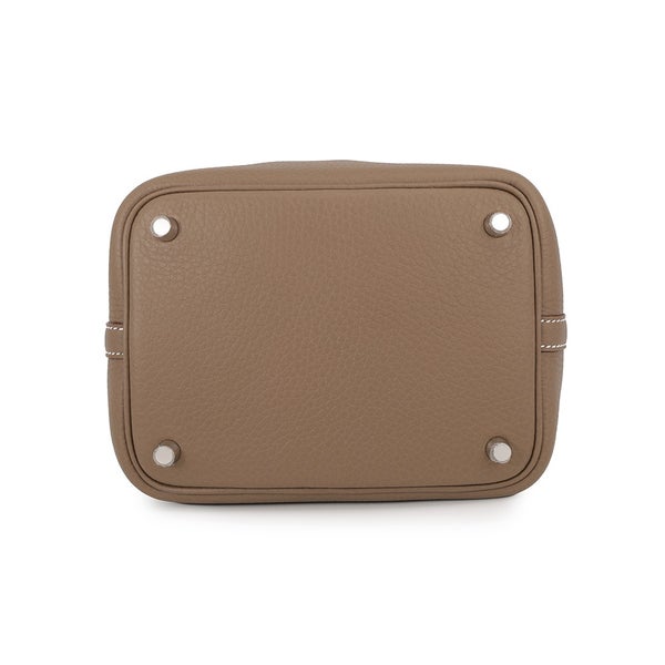 エルメス ハンドバッグ ピコタンロックPM エトゥープ/シルバー金具 トリヨンクレマンス G刻印 HERMES
