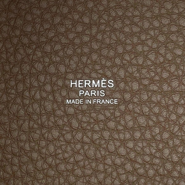 エルメス ハンドバッグ ピコタンロックPM エトゥープ/シルバー金具 トリヨンクレマンス G刻印 HERMES