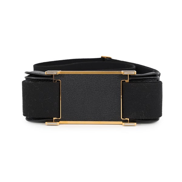 エルメス ショルダーバッグ ゲタ ブラック/ゴールド金具 シェブルミゾル B刻印 HERMES バッグ 黒