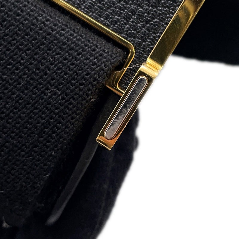 エルメス ショルダーバッグ ゲタ ブラック/ゴールド金具 シェブルミゾル B刻印 HERMES バッグ 黒