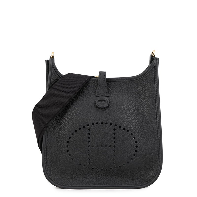 エルメス ショルダーバッグ エブリン3 23 ブラック/ゴールド金具 トリヨンクレマンス G刻印 HERMES Evelyne 黒