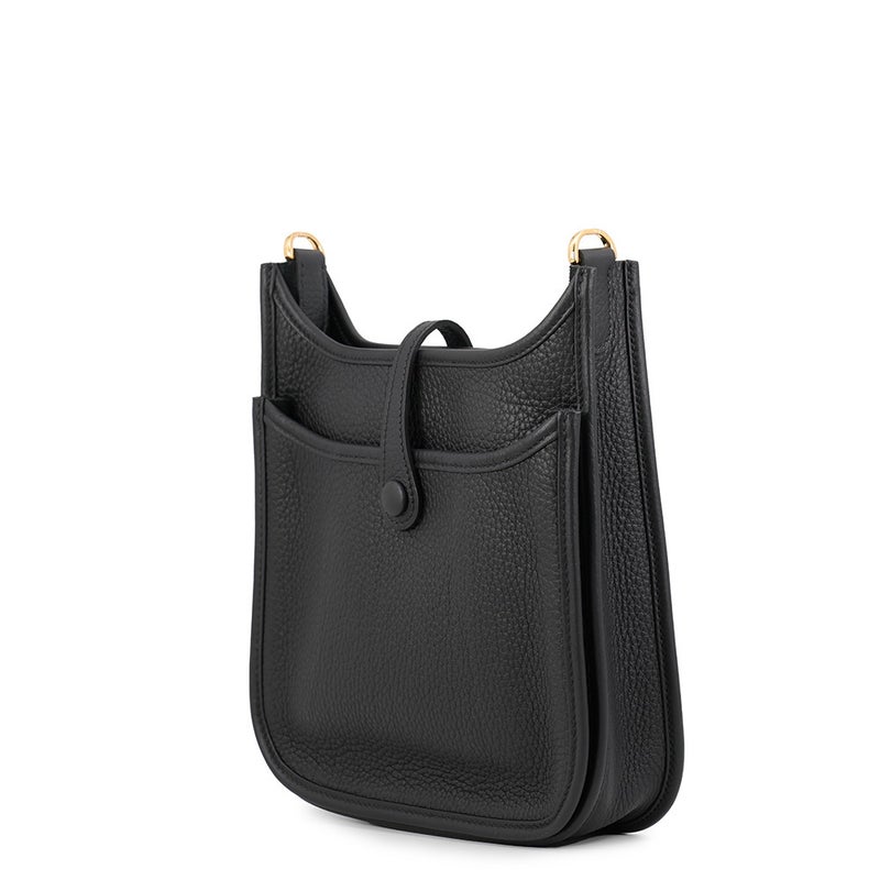 エルメス ショルダーバッグ エブリン3 23 ブラック/ゴールド金具 トリヨンクレマンス G刻印 HERMES Evelyne 黒