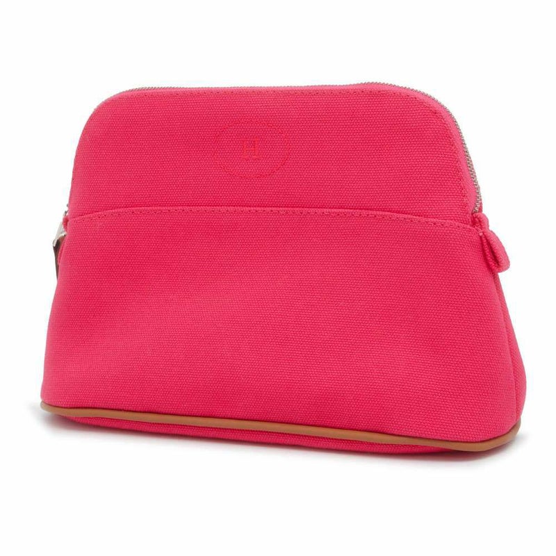 エルメス ポーチ ボリードポーチ PM ハイビスカス/シルバー金具 コットン HERMES 小物入れ