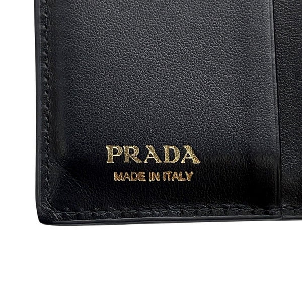 プラダ 二つ折り財布 トライアングルロゴ サフィアーノ 1MV204 PRADA 財布 黒