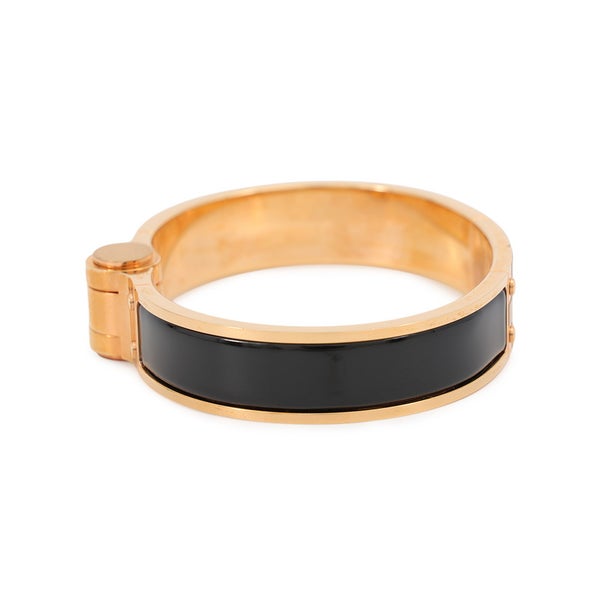 エルメス ブレスレット シャルニエール PM ブラック/ゴールド金具 HERMES アクセサリー 黒