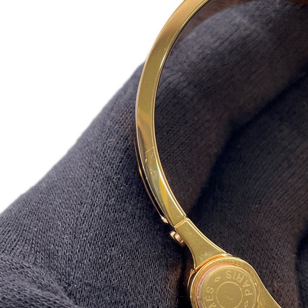 エルメス ブレスレット シャルニエール PM ブラック/ゴールド金具 HERMES アクセサリー 黒
