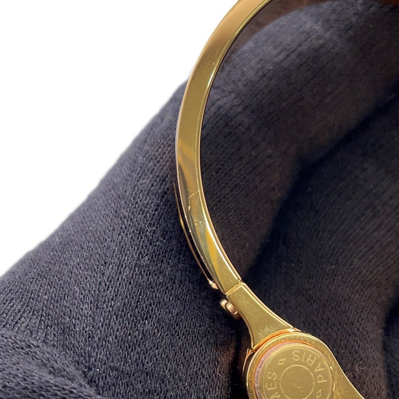 エルメス ブレスレット シャルニエール PM ブラック/ゴールド金具 HERMES アクセサリー 黒
