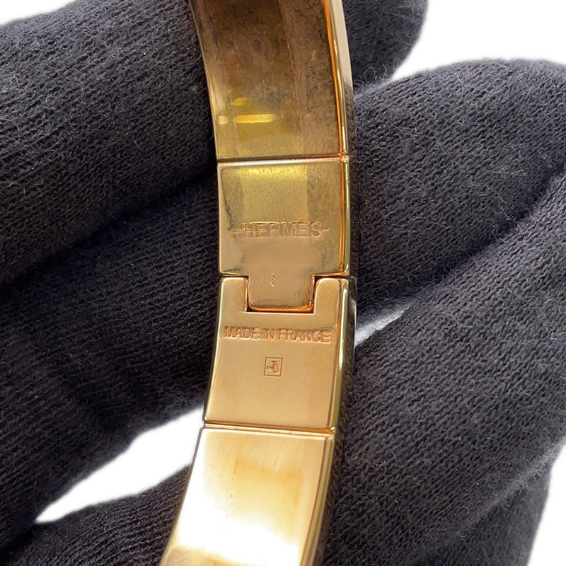 エルメス ブレスレット シャルニエール PM ブラック/ゴールド金具 HERMES アクセサリー 黒