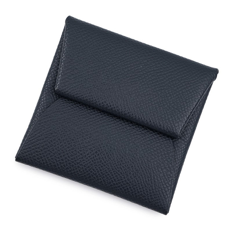 エルメス コインケース バスティア ヴェルソ ブルーインディゴ/ヴェールアマンド/シルバー金具 エプソン D刻印 財布